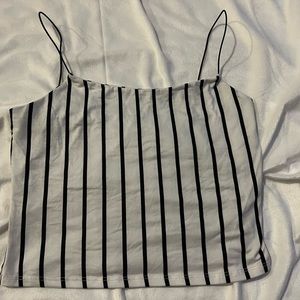 Striped cropped tank